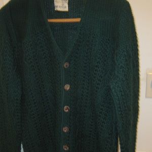 Dk Green Himalayan 100% Virgin Wool Men'sCardigan